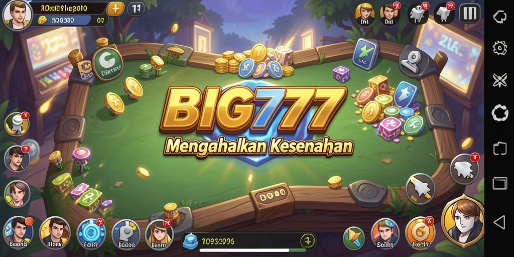 Tampilan gameplay Idle yang seru dan menarik dengan banyak koin.