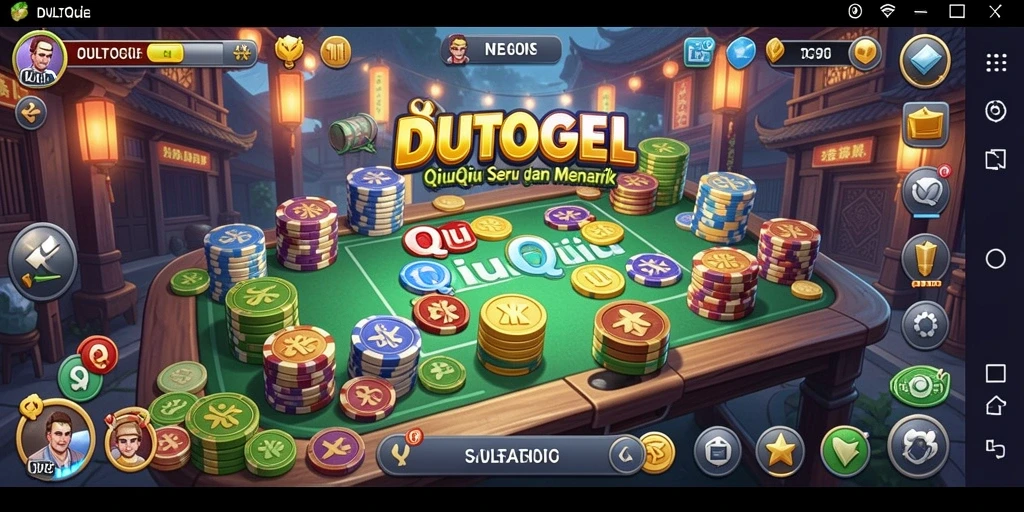 Tampilan menarik dari gameplay QiuQiu DULTOGEL.