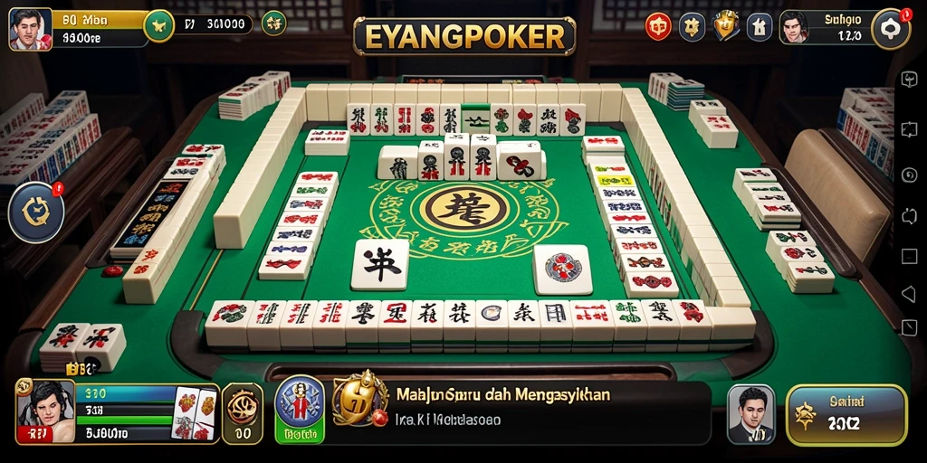 Screenshot dari gameplay Mahjong yang menarik di EYANGPOKER.