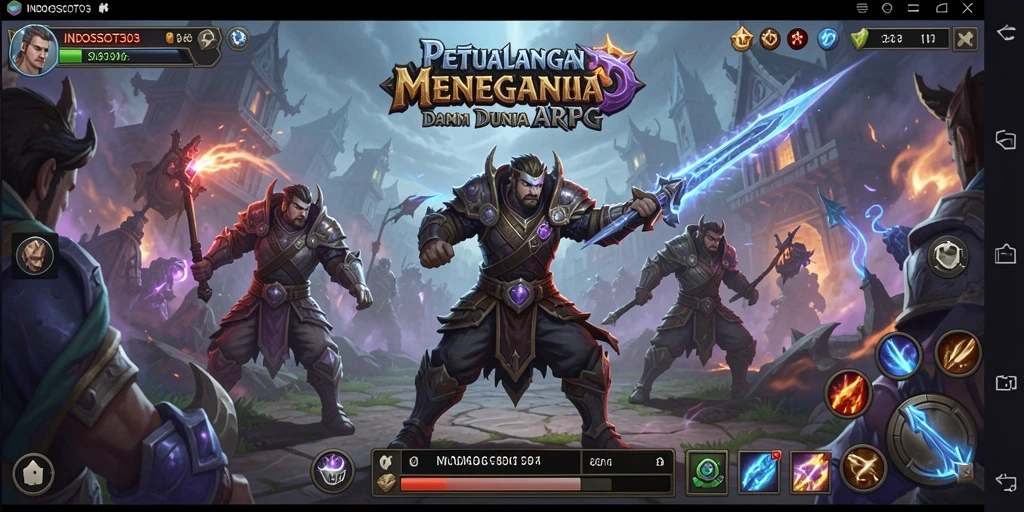 Tampilan menarik dari gameplay ARPG dalam INDOSLOT303.