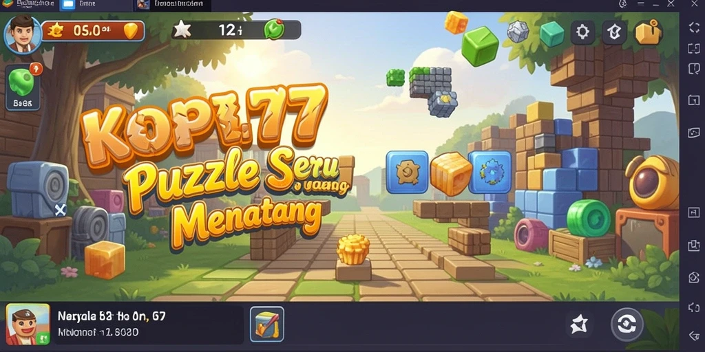 Screenshot gameplay KOPI77 menunjukkan tantangan puzzle yang menawan.