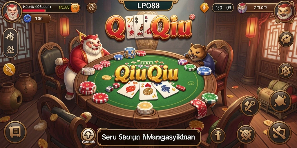 Tampilan permainan QiuQiu yang seru dan kompetitif.
