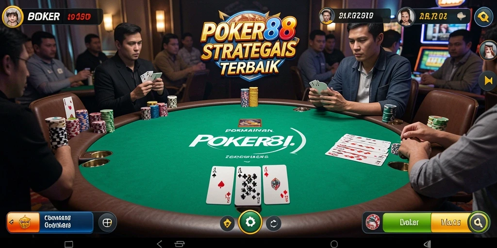 Tampilan menarik dari POKER88 saat bermain poker secara online.