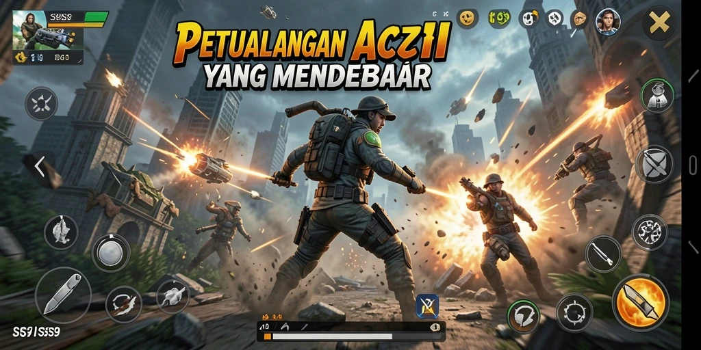 Tangkapan layar S9S9 yang menunjukkan aksi mendebarkan dalam permainan.