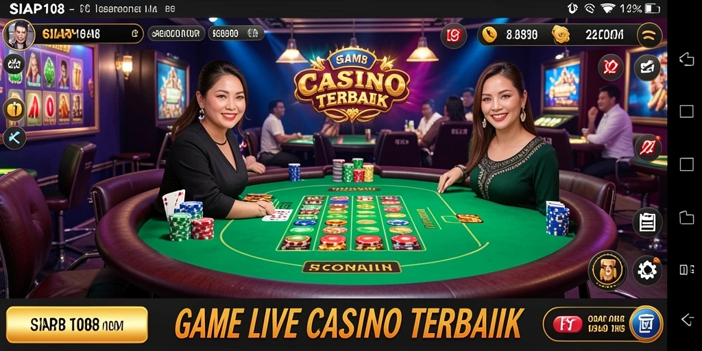 Tampilan gameplay Live Casino yang menarik dan interaktif.