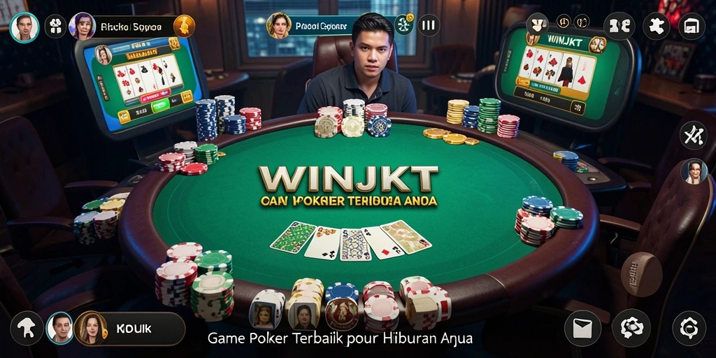 Screenshot gameplay WINJKT yang menampilkan suasana permainan Poker yang seru.