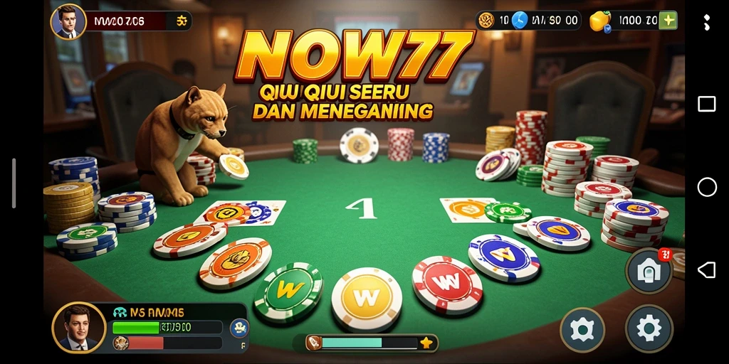 Tampilan gameplay seru dari WOW77 dalam permainan QiuQiu.