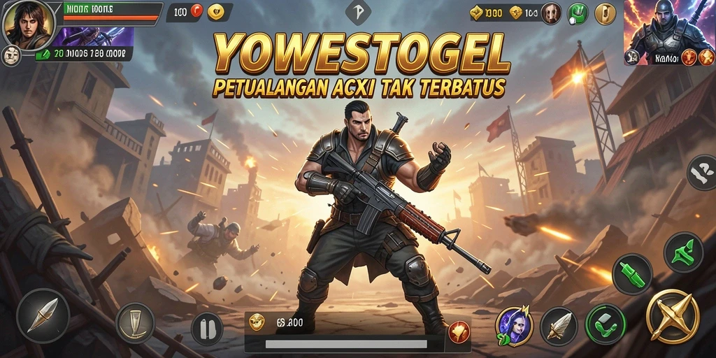 Tampilan aksi seru dalam YOWESTOGEL yang menggugah adrenalin.